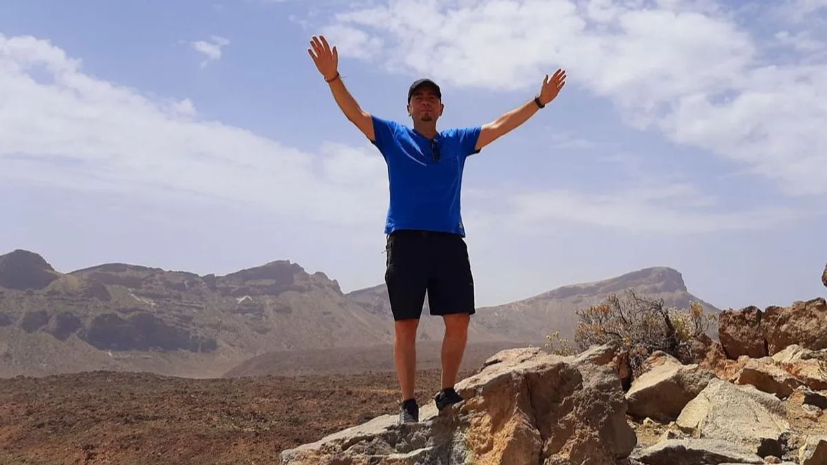 José Andrés antes de enfermar durante sus vacaciones en Canarias José Andrés antes de enfermar durante sus vacaciones en Canarias
