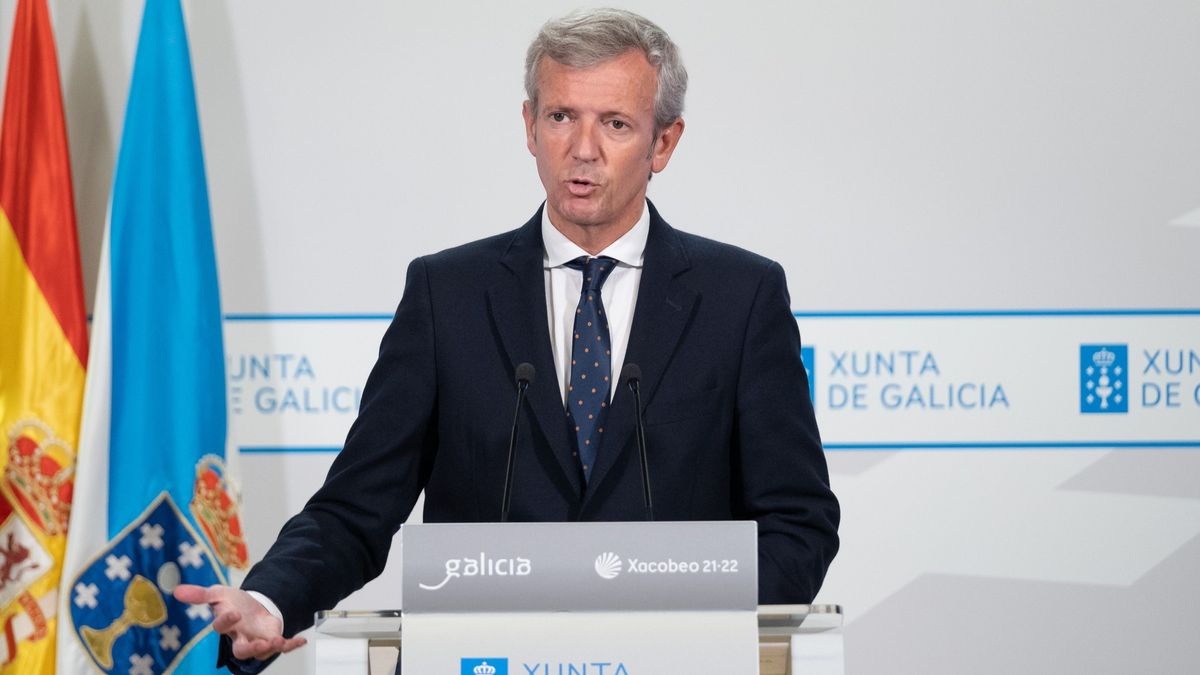 O presidente da Xunta, Alfonso Rueda, durante a rolda de prensa posterior á reunión semanal do Consello da Xunta. San Caetano, Santiago de Compostela, 16/09/22. O presidente da Xunta, Alfonso Rueda, durante a rolda de prensa posterior á reunión semanal do Consello da Xunta. San Caetano, Santiago de Compostela, 16/09/22.