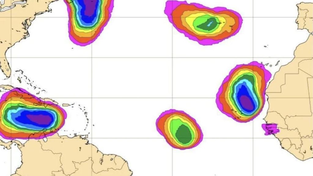 La trayectoria del ciclón que amenaza Canarias