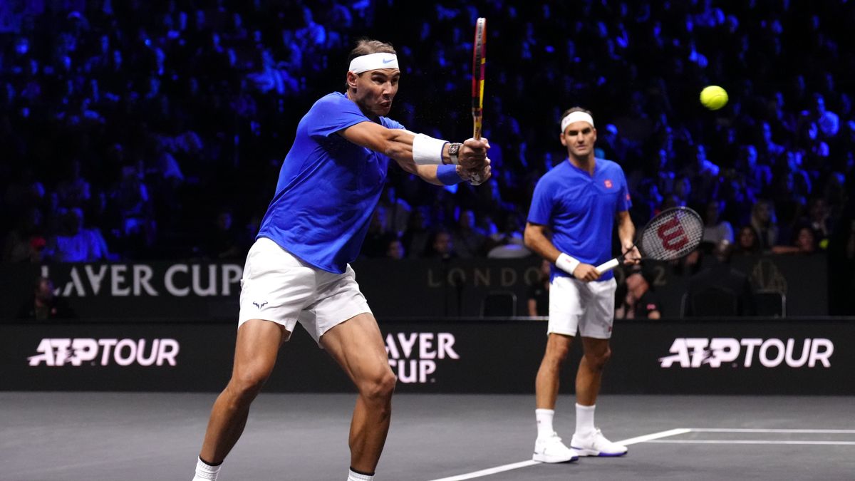 Rafa Nadal y Roger Federer en la Copa Laver