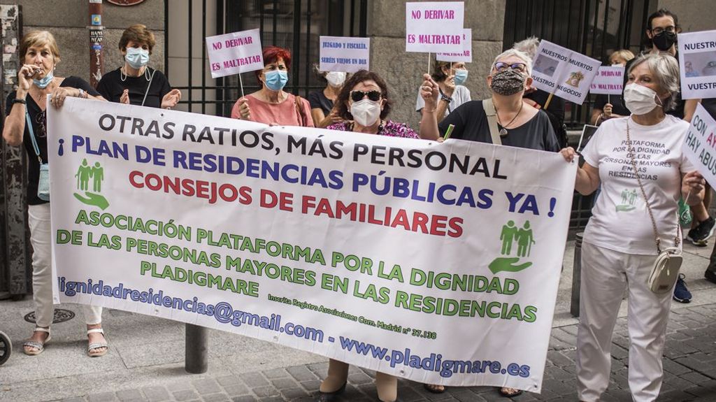 Manifestación de familiares de residentes