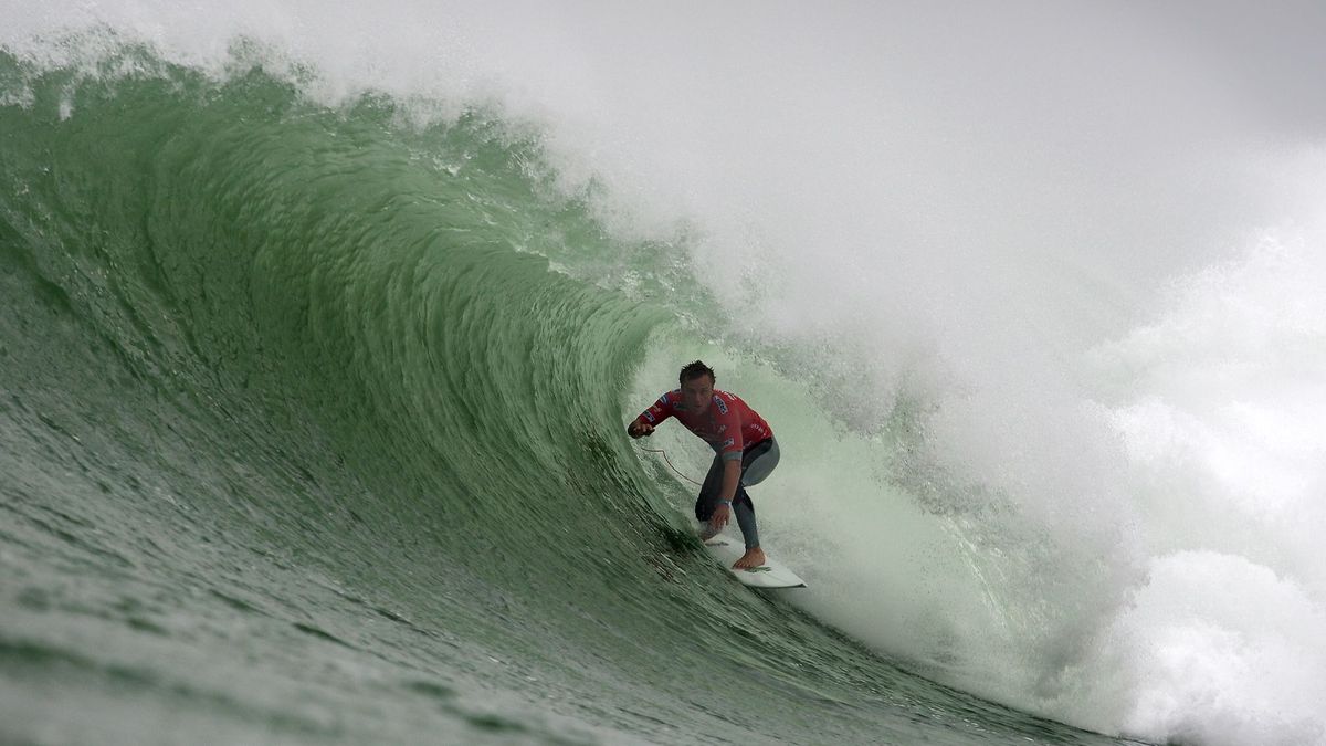 Chris Davidson en la competición de surf RipCurl Pro Portugal