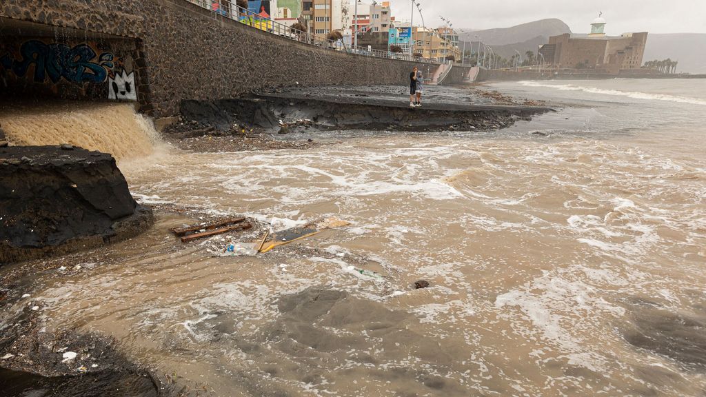 Efectos de las lluvias de la tormenta Hermine en Las Palmas de Gran Canaria