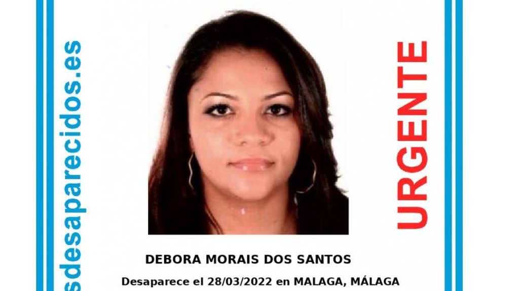 El cartel de SOS Desaparecidos con el caso de Debora.
