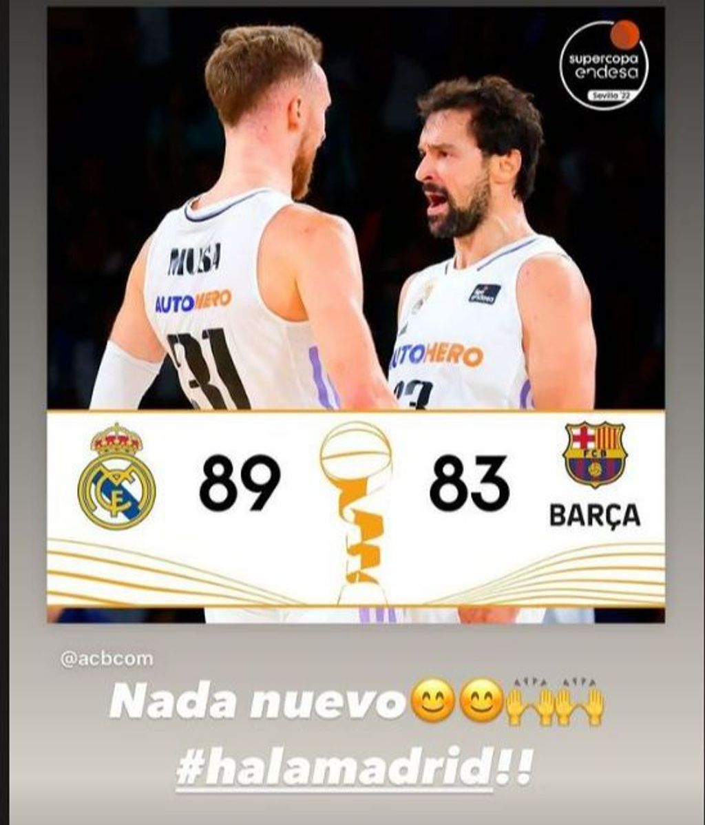 Luka Doncic, felicitando al Real Madrid