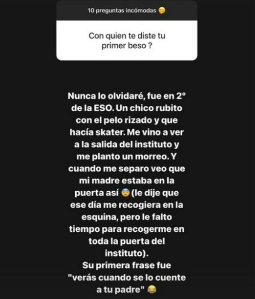 Marina García cuenta cómo fue su primer beso