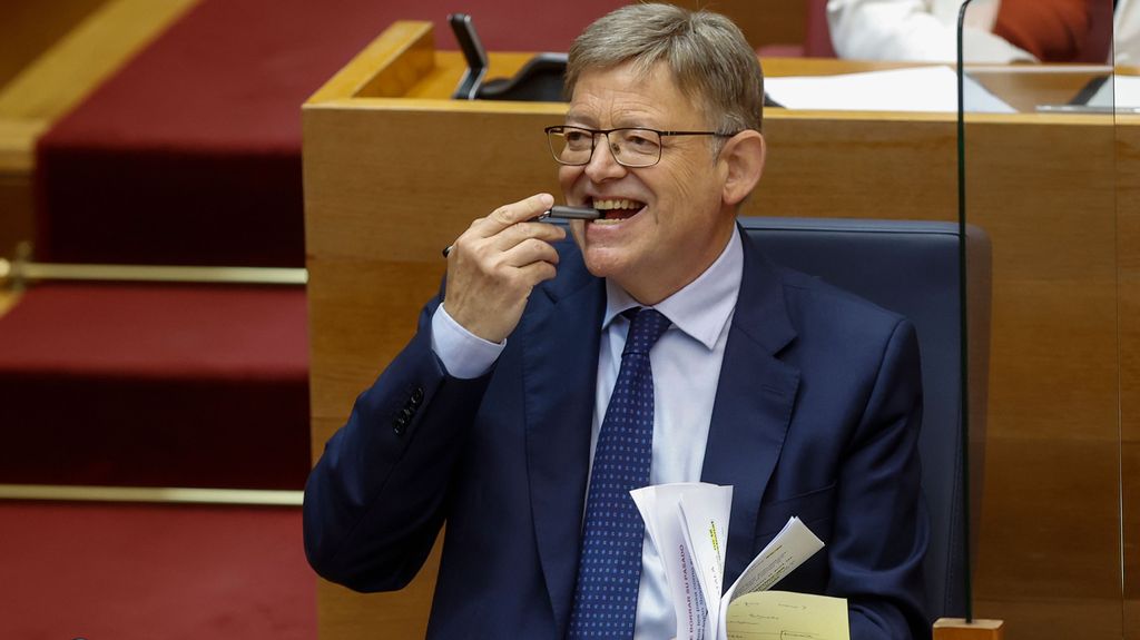 El presidente valenciano, Ximo Puig, durante el debate de política general