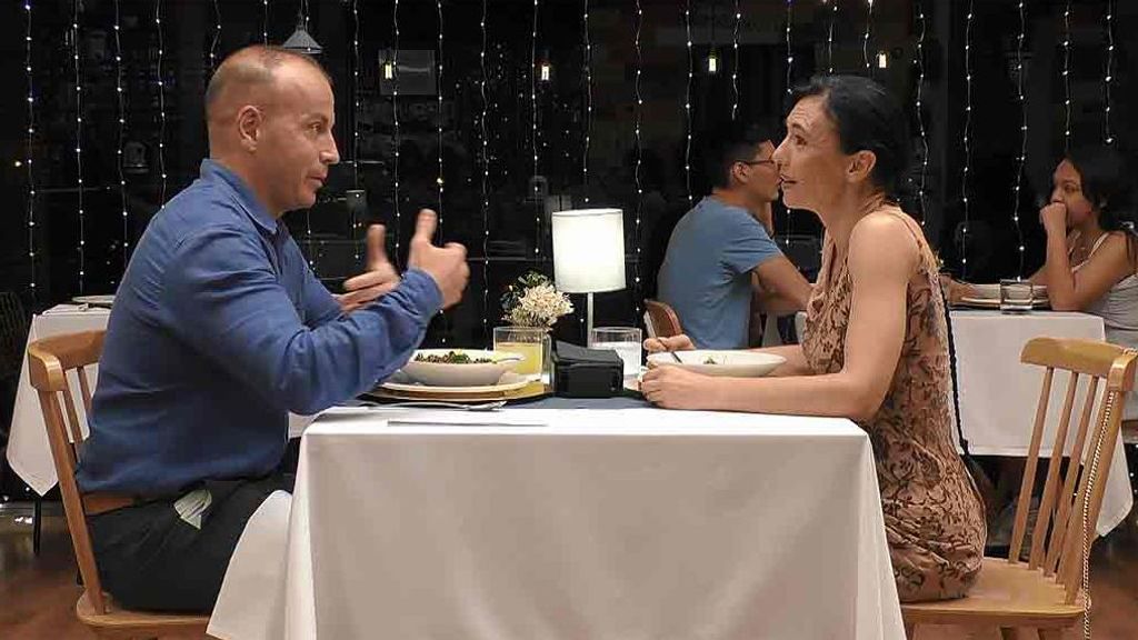 Rosa y David durante su cita en 'First Dates'