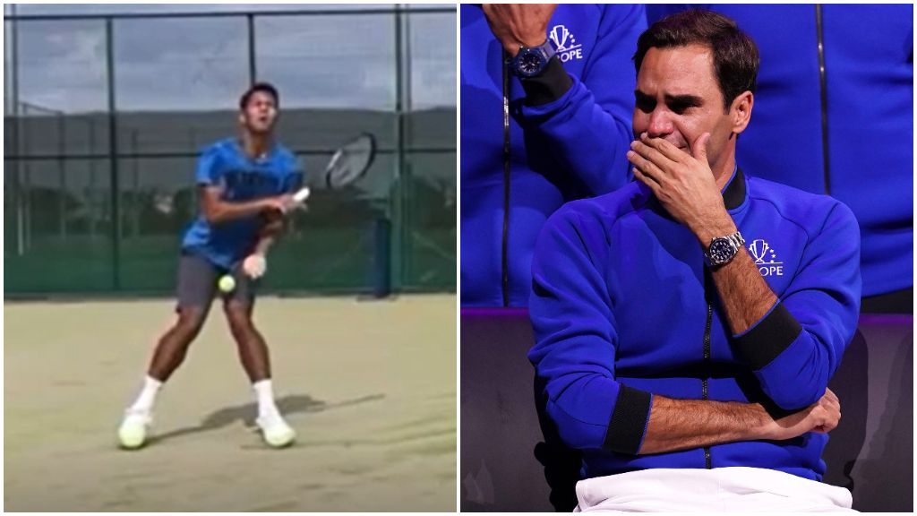 Intenta imitar a Federer y termina con un golpe en sus partes: el reto viral que es mejor no intentar