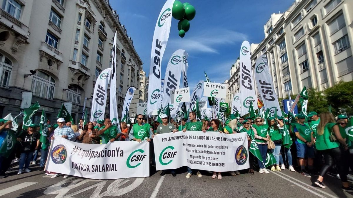 Manifestación de CSIF en Madrid