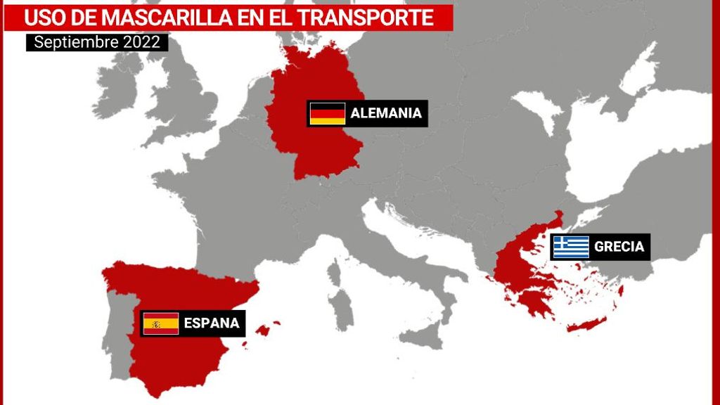 España, uno de los tres grandes países de Europa que mantiene la mascarilla en el transporte