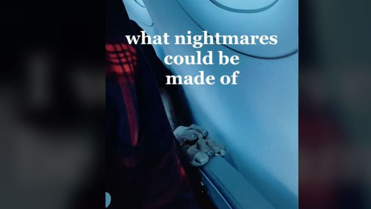 Pesadilla en el avión: la viral imagen que no deja indiferente a una pasajera
