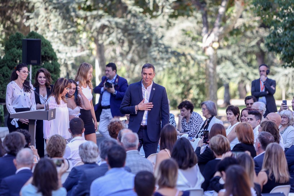 El presidente del Gobierno, Pedro Sánchez, a su llegada a inaugurar el curso político, en el Palacio de La Moncloa, a 5 de septiembre de 2022, en Madrid (España).