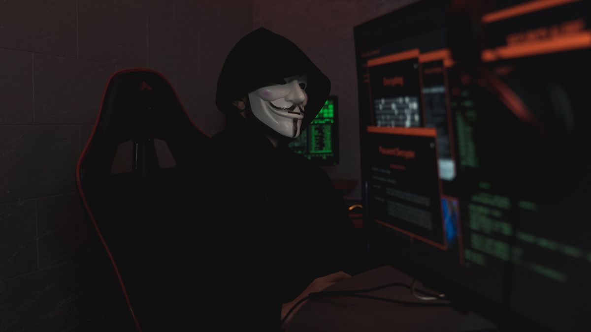 Imagen de archivo de un pirata informático