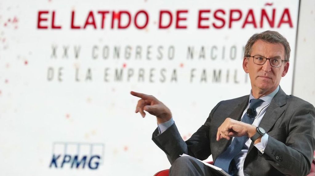 El presidente del PP, Alberto Núñez Feijóo, interviene en la XXV Congreso de la Empresa Familiar