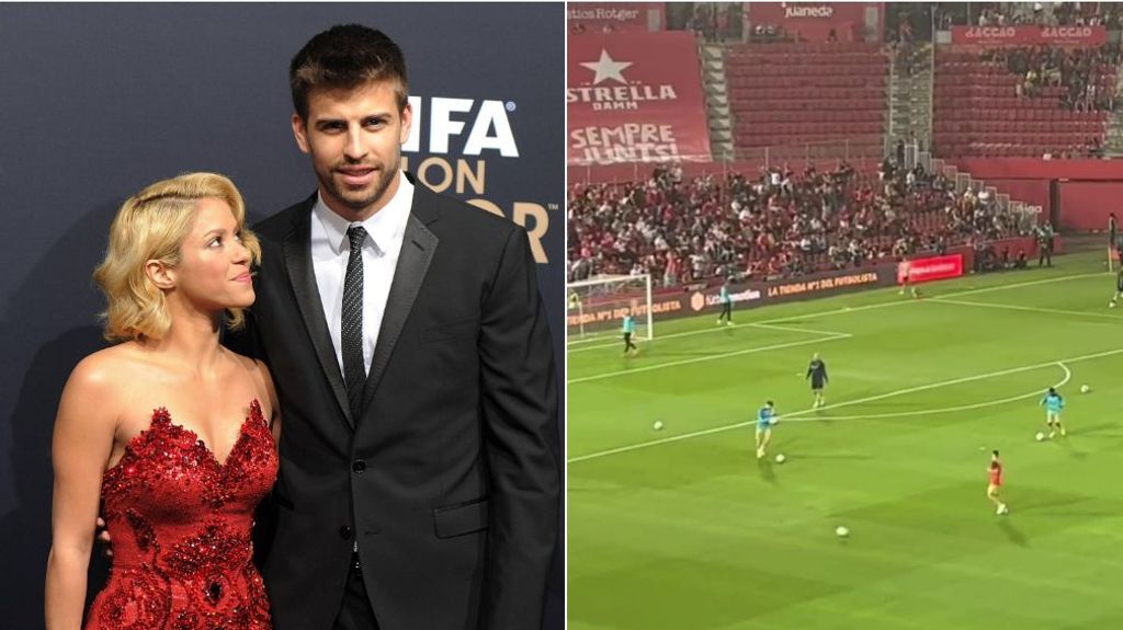 Piqué volvió a ser titular ante el Mallorca: tuvo que calentar con música de Shakira