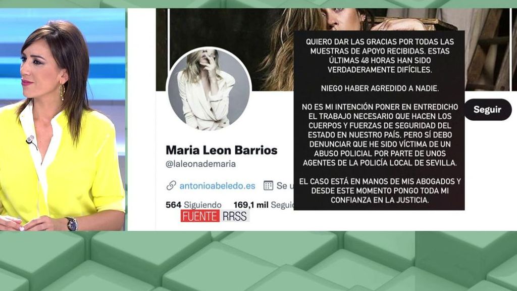 María León niega haber agredido a una policía en Sevilla: "He sido víctima de un abuso policial"