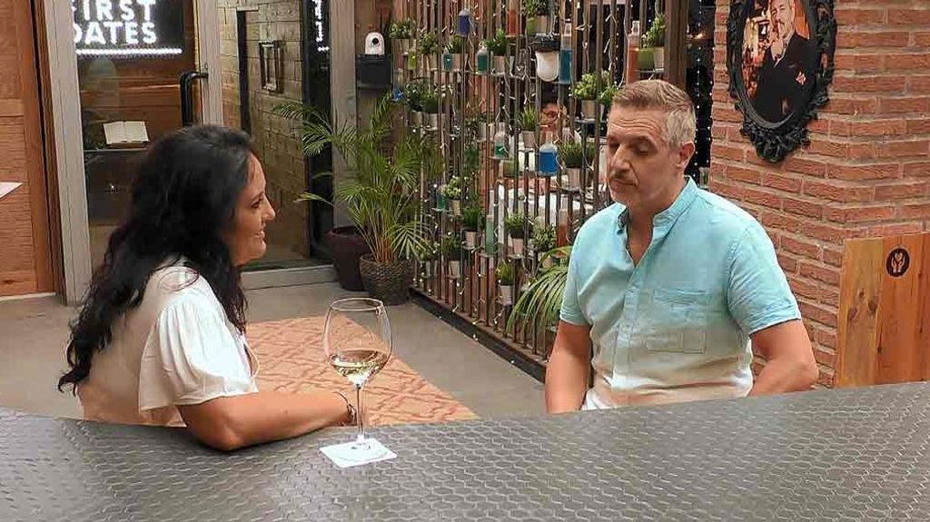 Verónica y Javier durante su cita en 'First Dates'