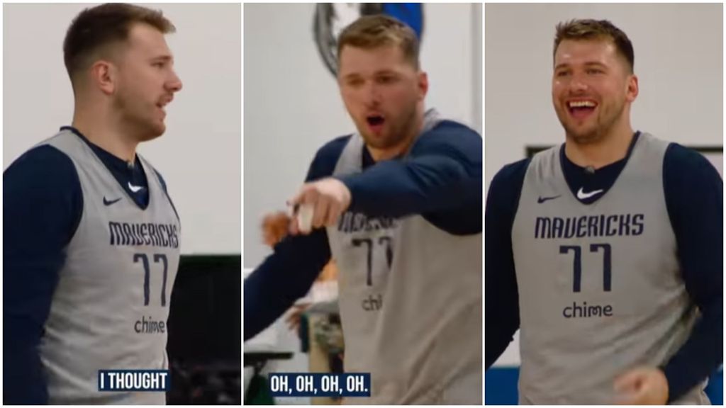 El espectáculo de Luka Doncic en los entrenamientos: le ponen un micrófono y muestra todo su carisma