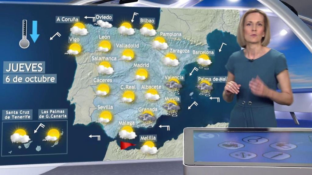 Alerta naranja por las lluvias para el jueves por una DANA: el tiempo que hará en España