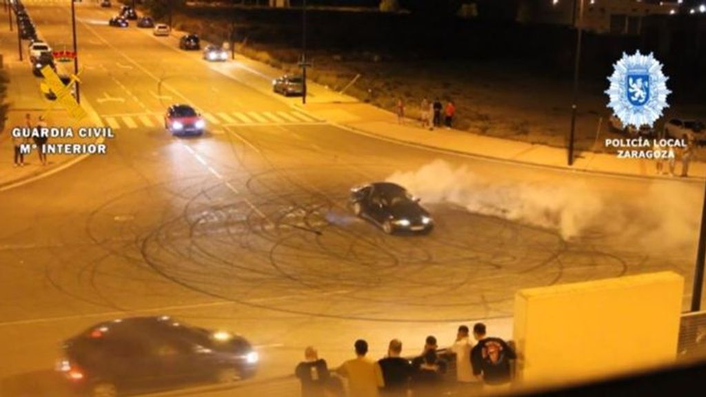 Macrooperación contra las carreras ilegales en Zaragoza: conductores y espectadores se exponían al peligro
