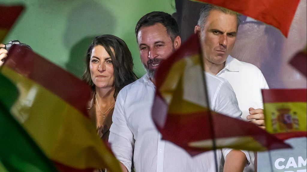Abascal, Ortega Smith y Olona cierran campaña electoral en Andalucía el pasado mes de junio