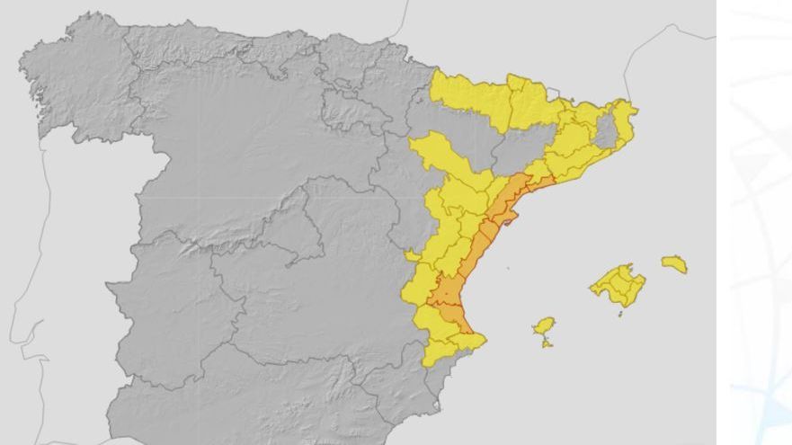 Avisos por lluvias y tormentas previstos para el viernes 7