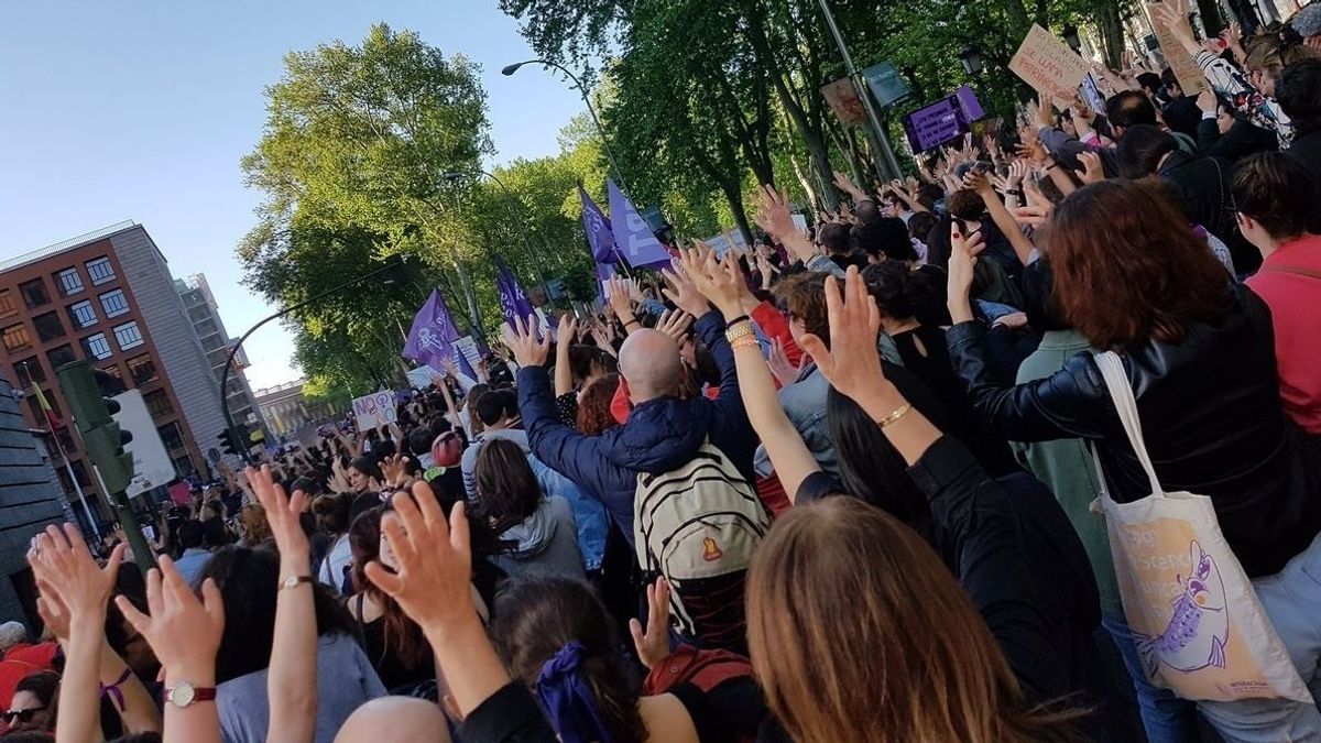 Manifestación en Madrid contra la violación de la manada de Pamplona