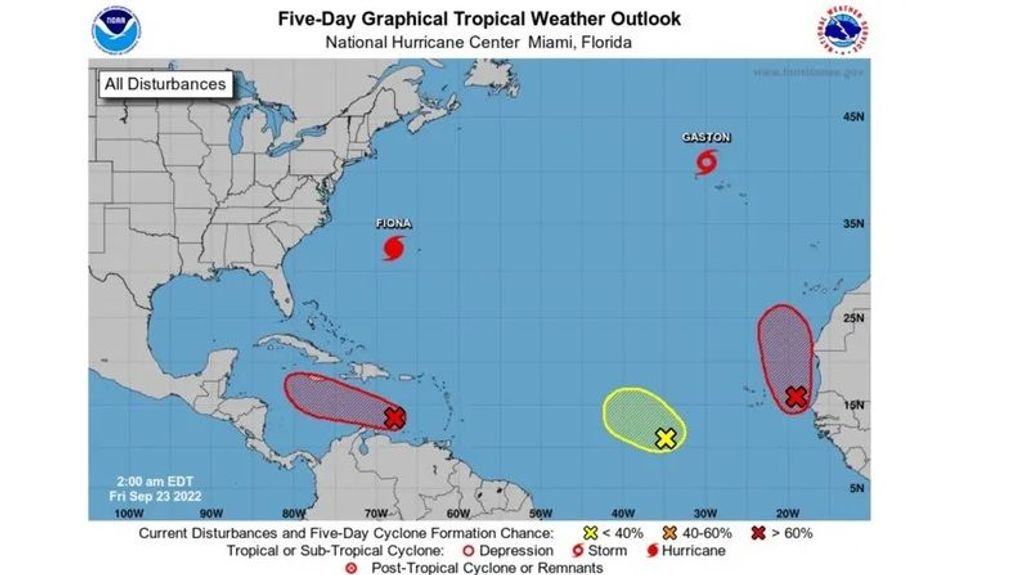 Primer aviso de la formación de un ciclón tropical cerca de Canarias el 23 de septiembre