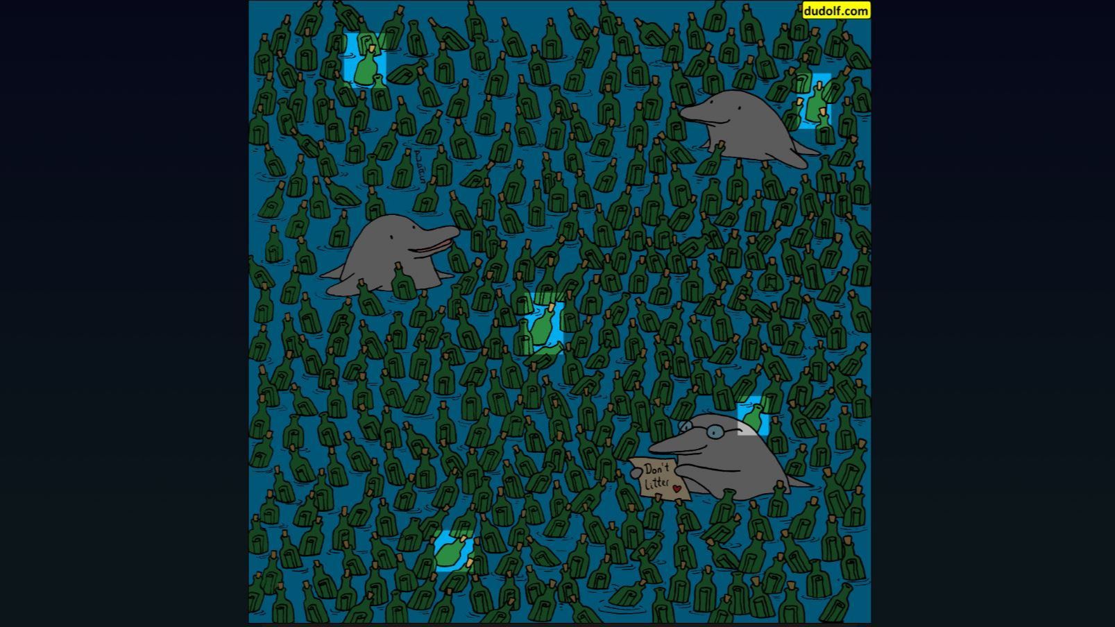 Solución del reto visual de las botellas