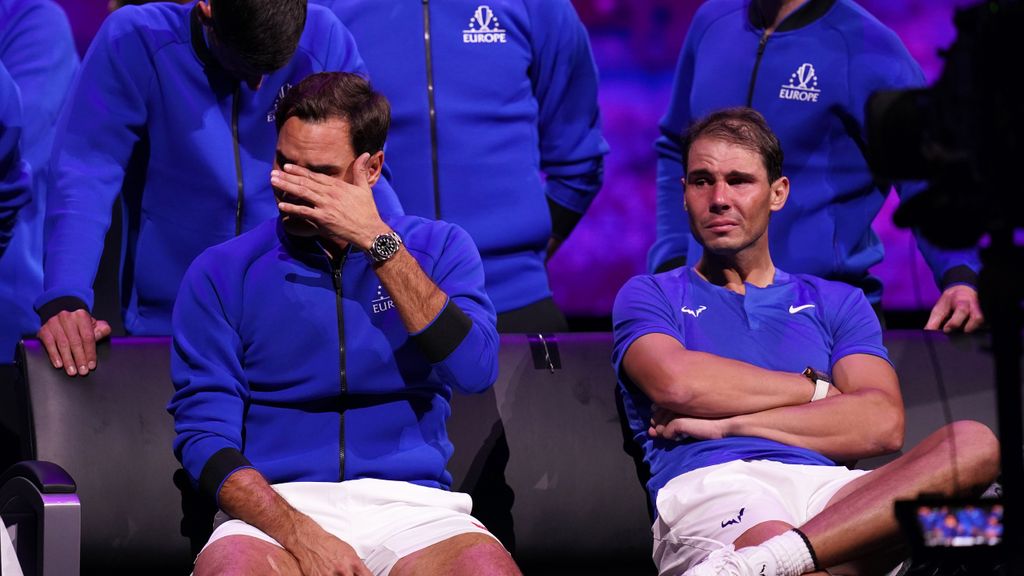 Las lágrimas de Roger Federer y Rafael Nadal en el Laver Cup
