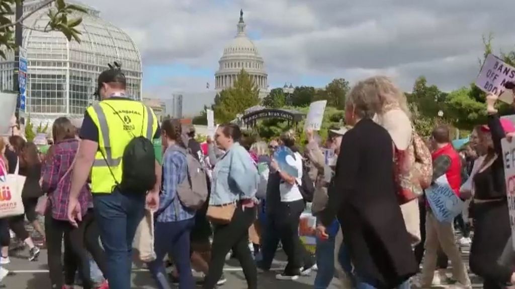 Manifestación masiva en Washington a favor del aborto