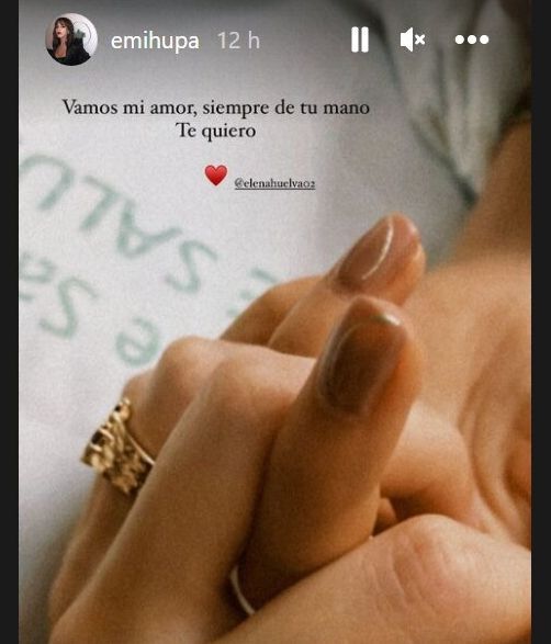 Historia de Instagram de Emi Huelva