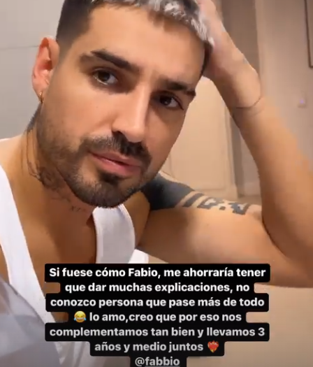 La reacción de Fabio a la última polémica de Violeta