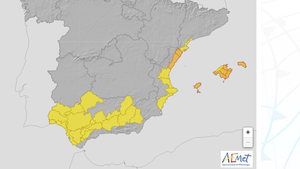 Avisos por lluvias y tormentas previstos para el martes 11