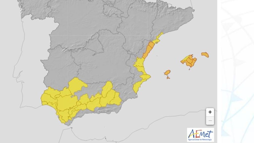 Avisos por lluvias y tormentas previstos para el martes 11