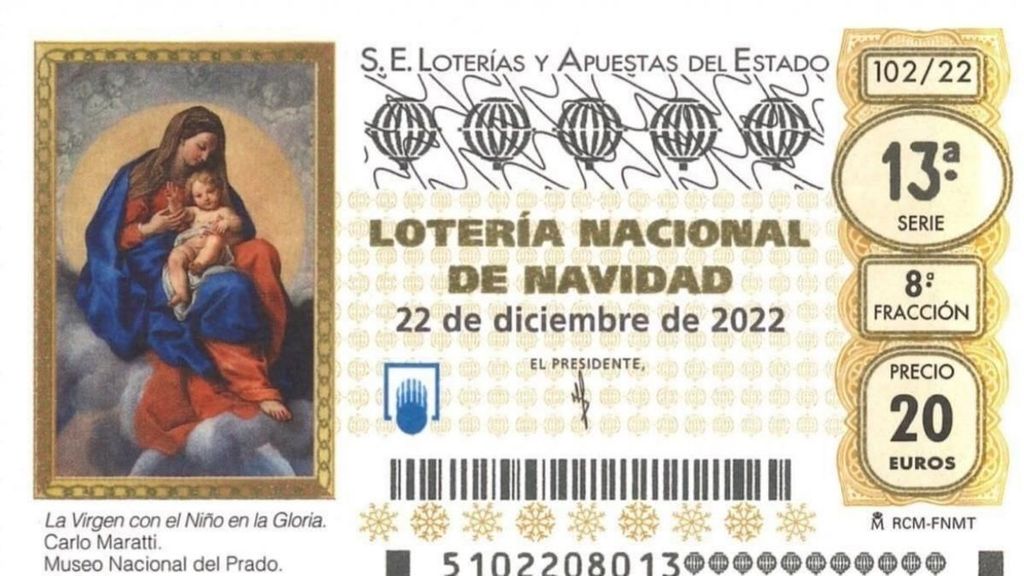 Imagen del décimo del Sorteo de Navidad 2022