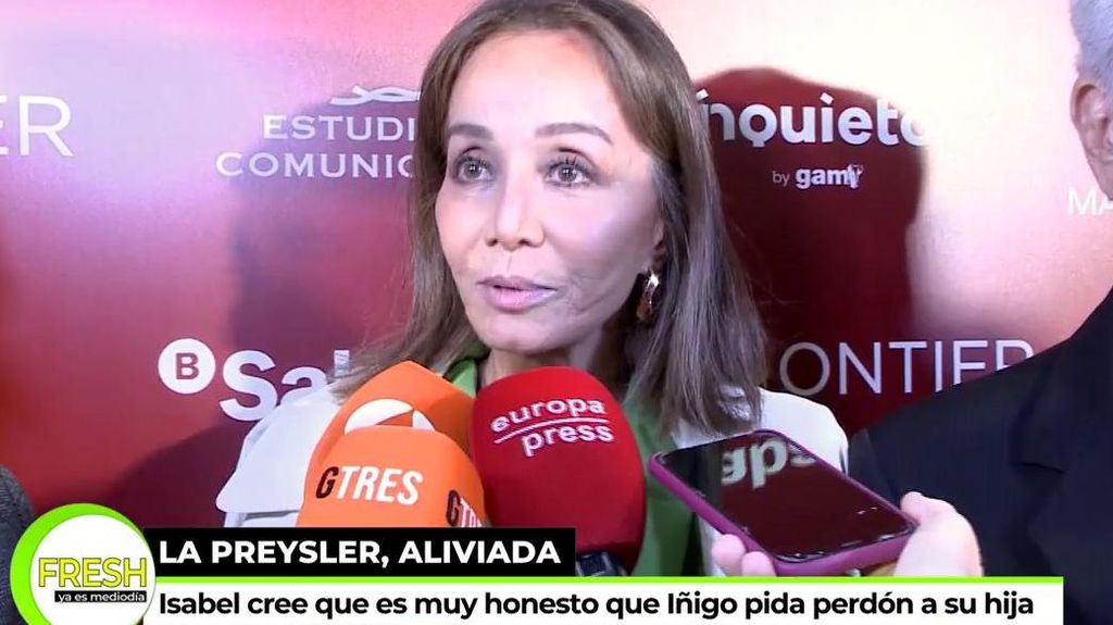 Isabel Preysler responde al perdón de Íñigo Onieva