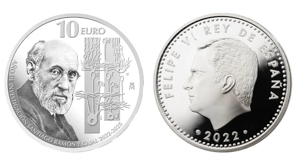 La nueva moneda de plata que homenajea a Ramón y Cajal