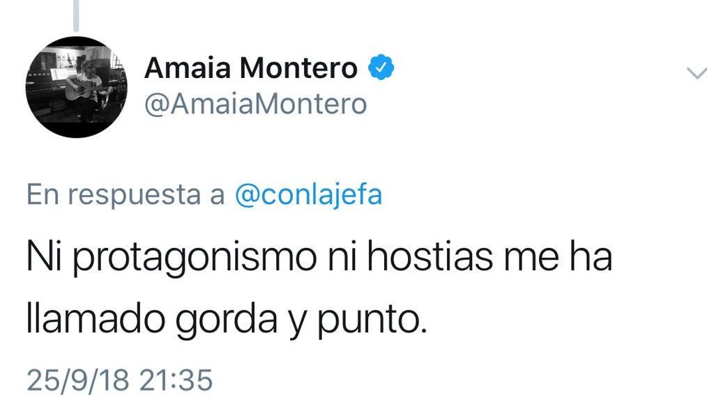 "Me ha llamado gorda y punto", Amaia Montero sentenció así su polémica con Malú