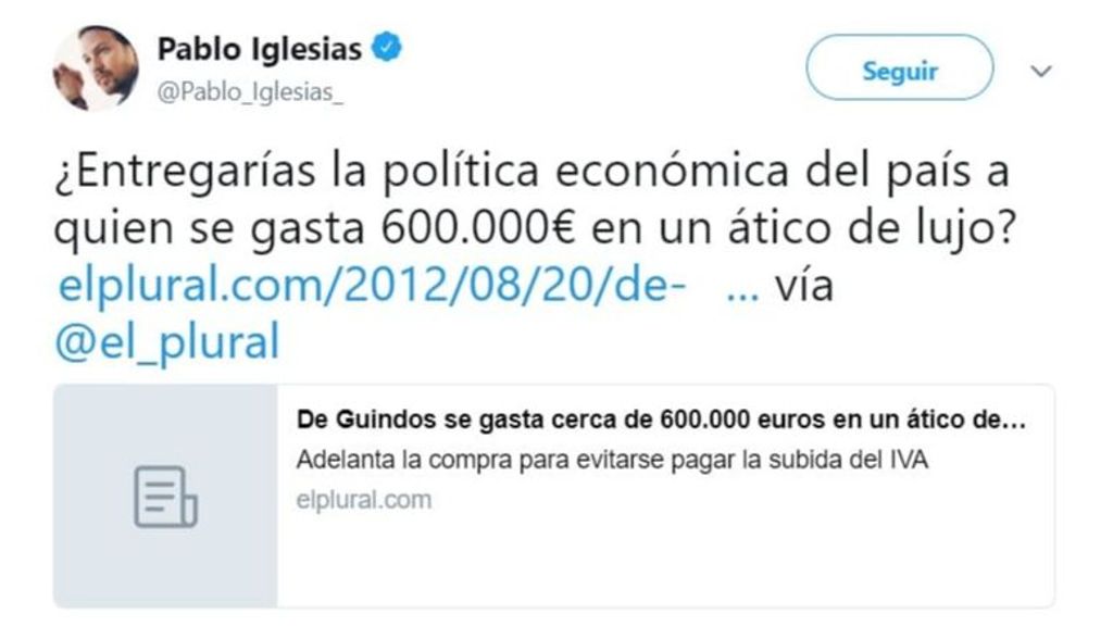 Pablo Iglesias y el precio de la vivienda