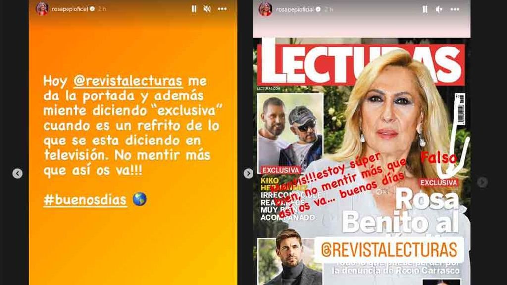 Publicaciones de Rosa Benito en Instagram