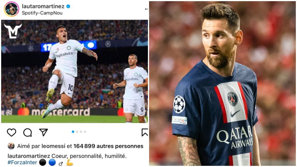 A Messi 'le gusta' el gol de Lautaro: la curiosa reacción del argentino tras el Inter-Barça