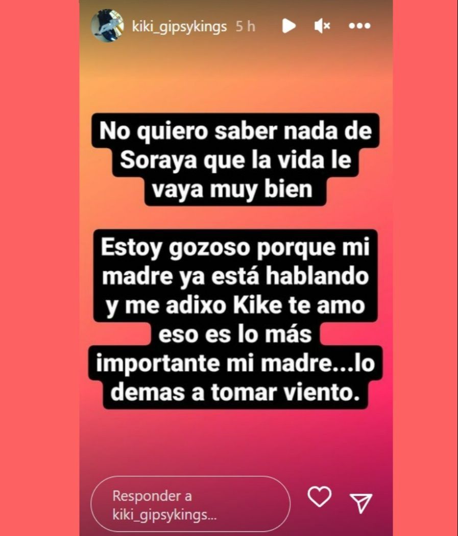 Kiki Fernández no quiere hablar más de Soraya Escaño