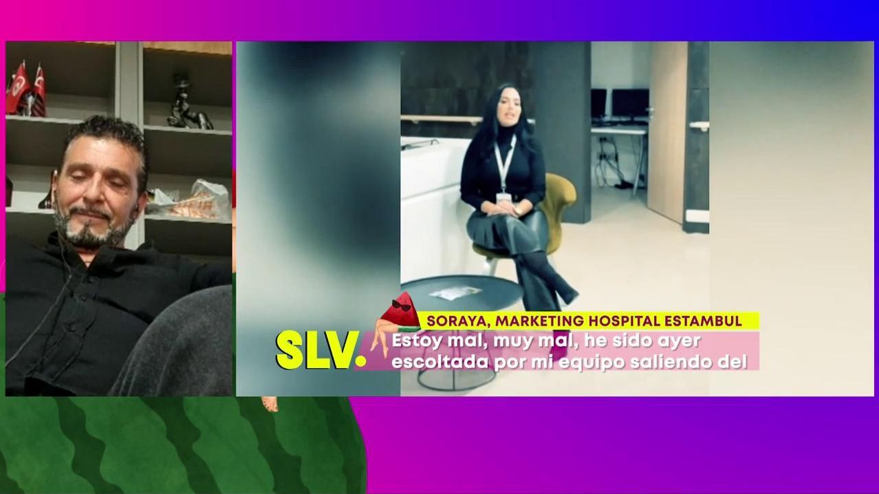 Soraya, la directora de marketing de la clínica turca, habla con el programa