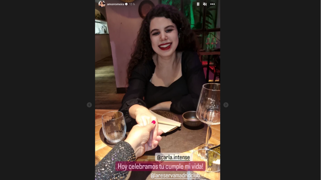 Amor Romeira felicita a Carla Vigo por su 22 cumpleaños