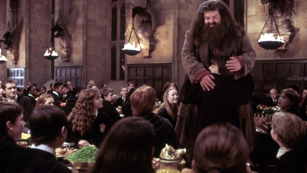 Robbie Coltrane, en una escena de 'Harry Potter'