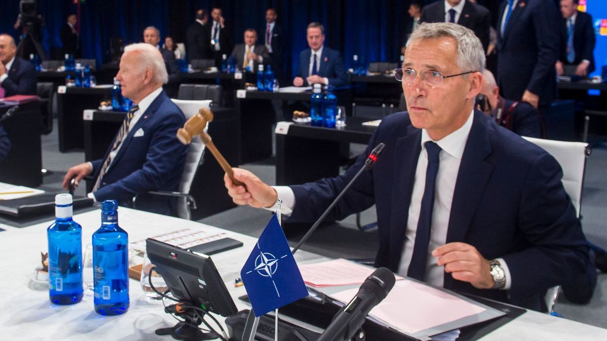 EuropaPress 4545563 handout 30 june 2022 spain madrid nato secretary general jens stoltenberg EuropaPress 4545563 handout 30 june 2022 spain madrid nato secretary general jens stoltenberg