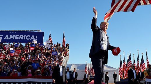 Donald Trump en un mitin