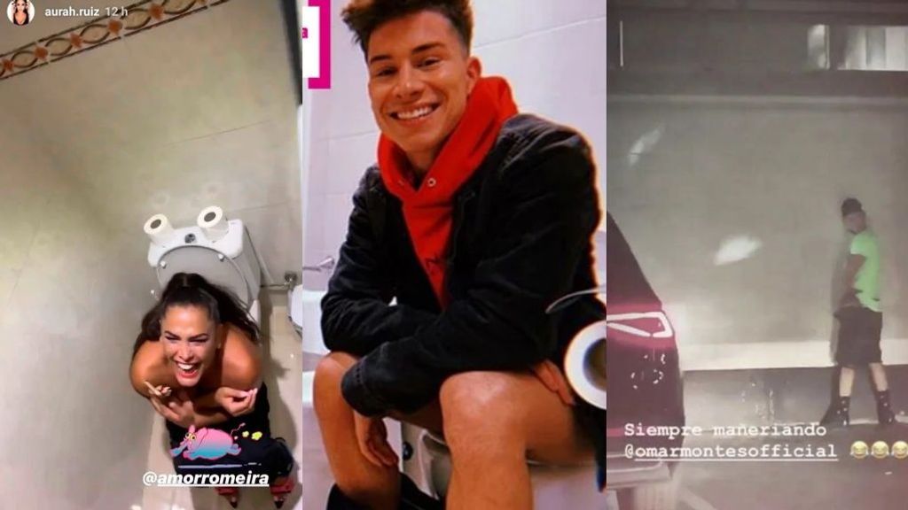 Amor Romeira, Raoul Vázquez y Omar Montes haciendo pis en Instagram